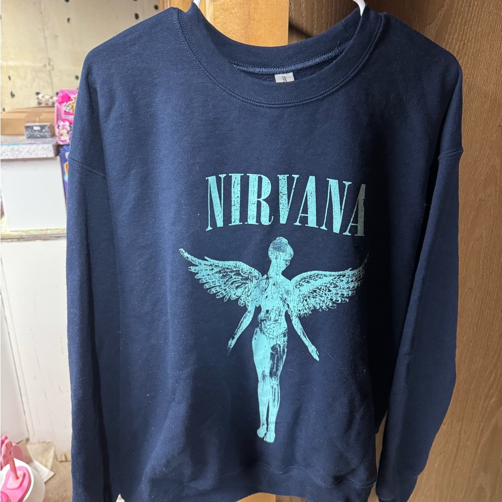Nirvana Womens Navy Sweatshirt